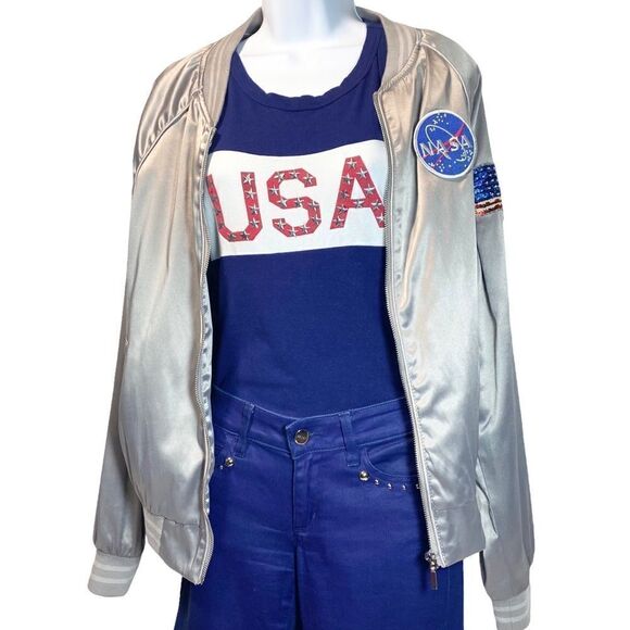 Custom NASA Embellished Bomber Jacket - Picture 2 of 4
